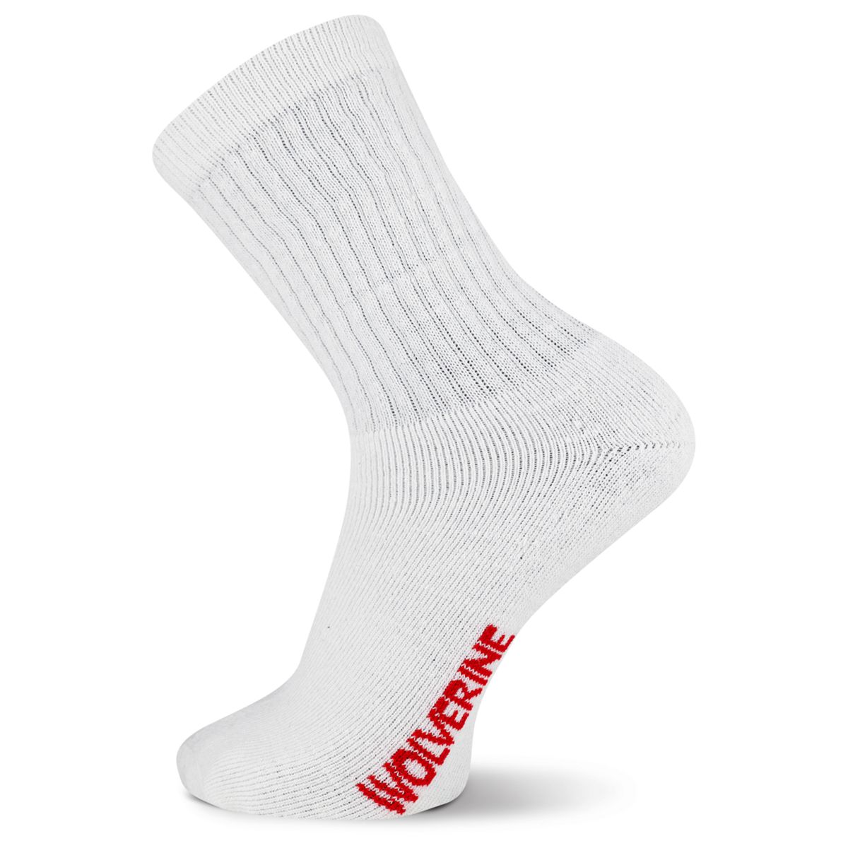 4-PK Cotton Crew Sock, White, dynamic 1