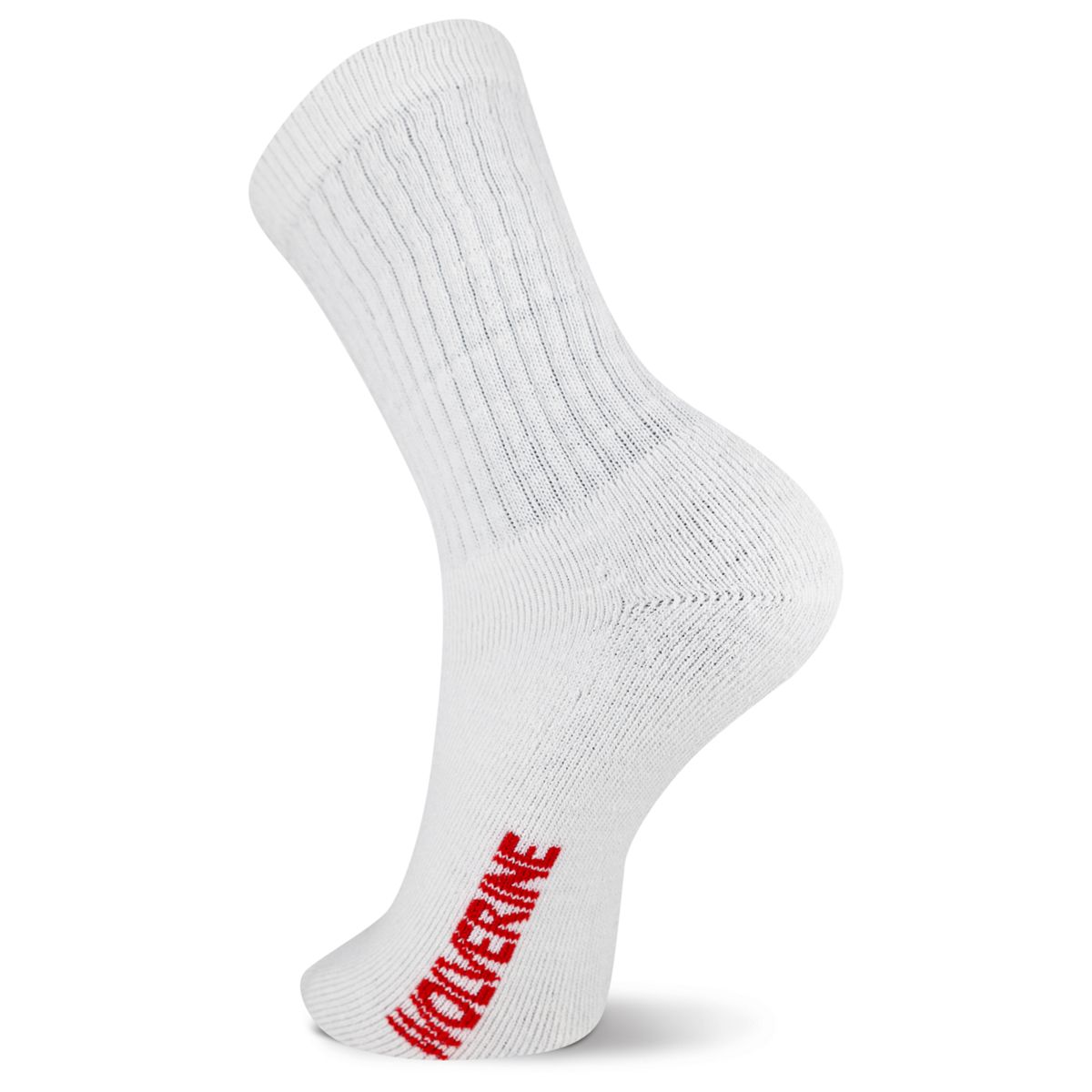 4-PK Cotton Crew Sock, White, dynamic 2