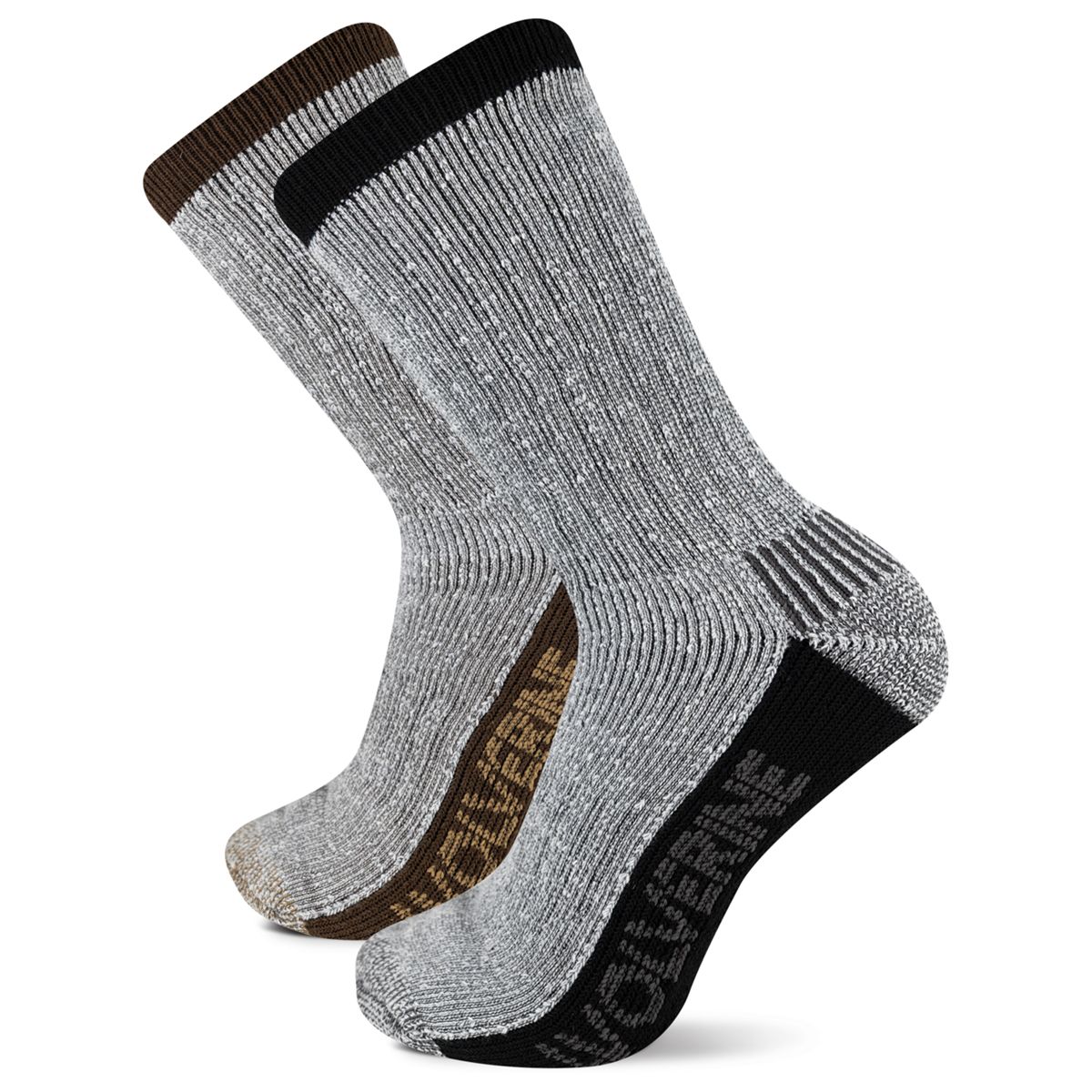 2-PK Luton Thermal Crew Sock, Black, dynamic 1