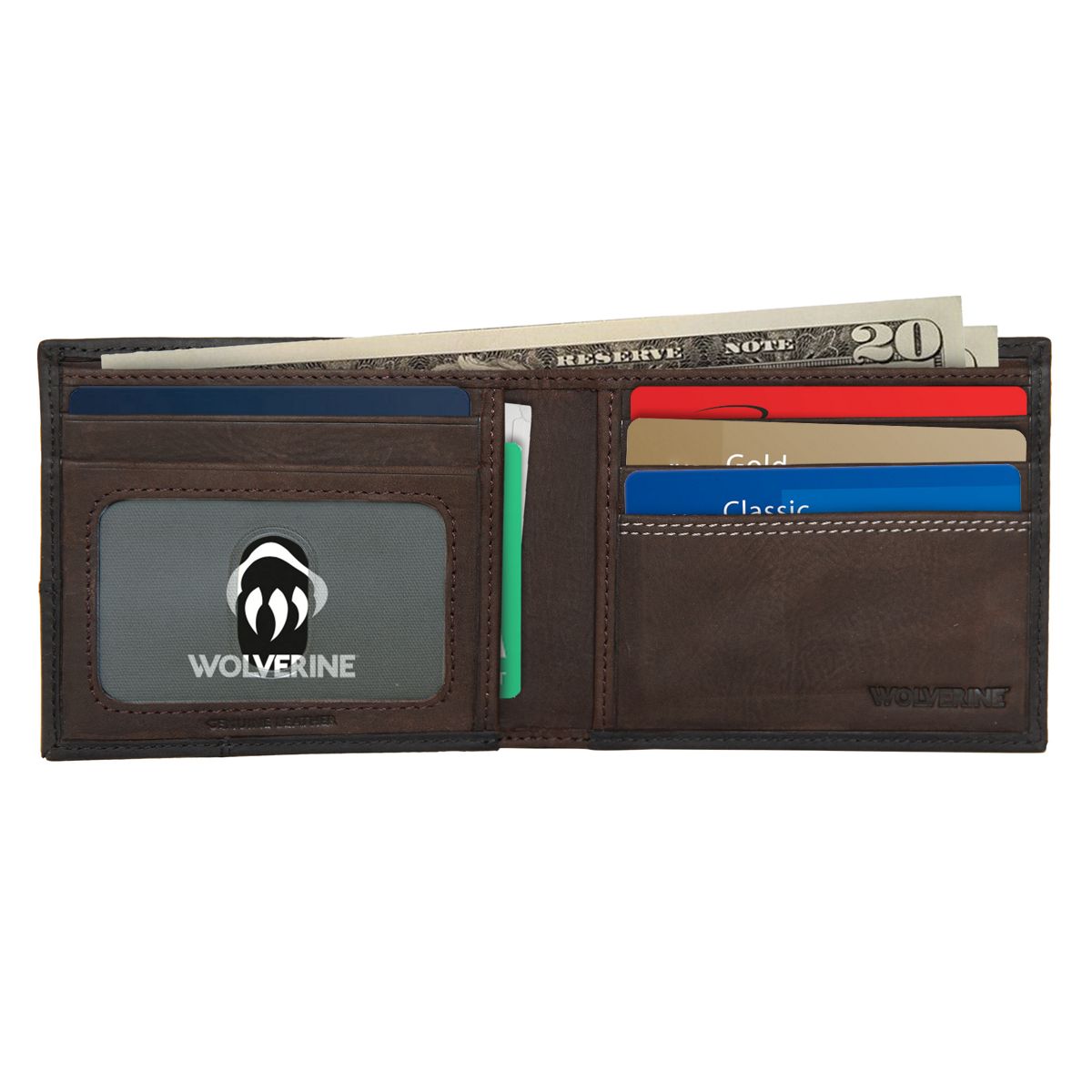 I-90 DuraShocks® Bifold Wallet, Black/Brown, dynamic 4