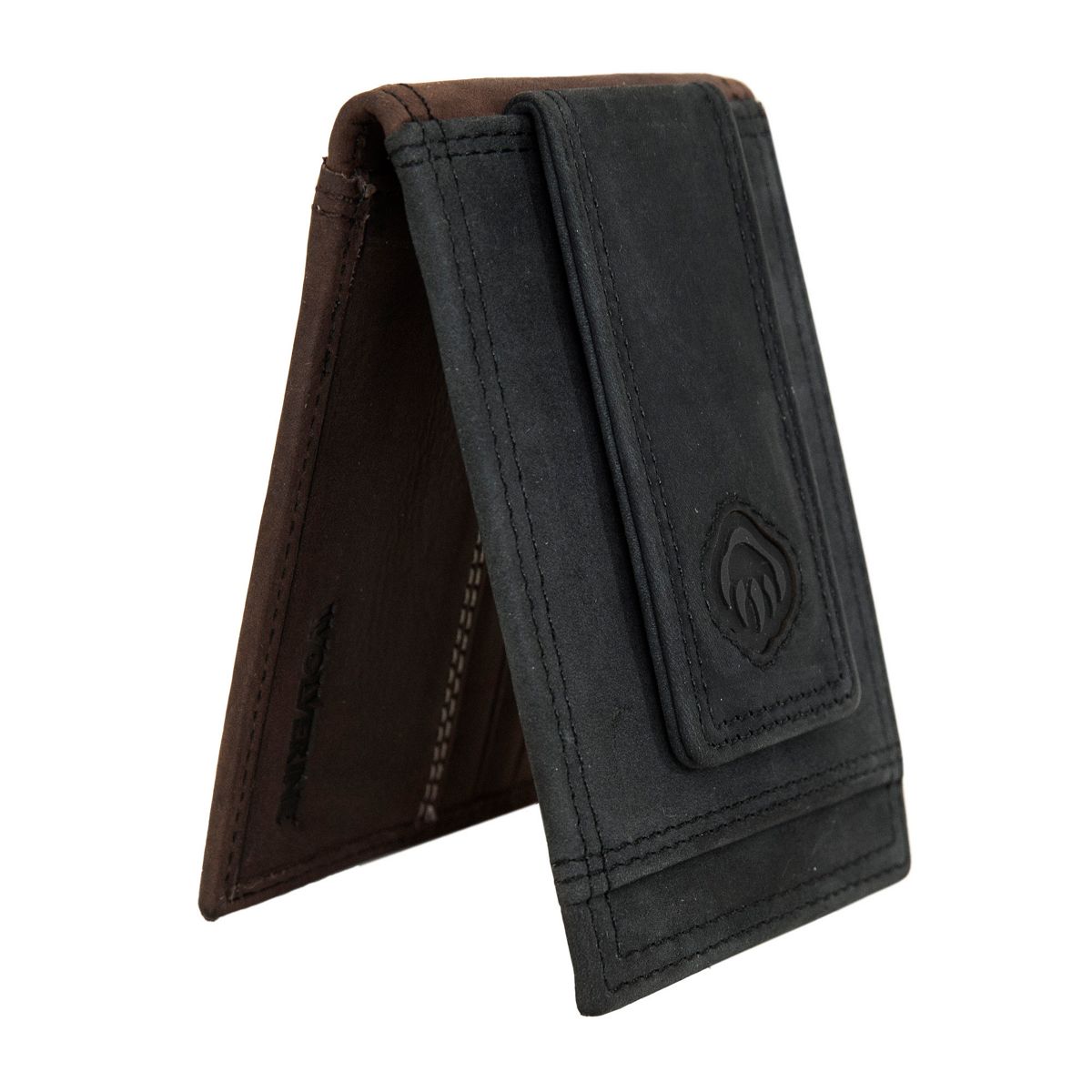 I-90 DuraShocks® Front Pocket Wallet, Black/Brown, dynamic 3