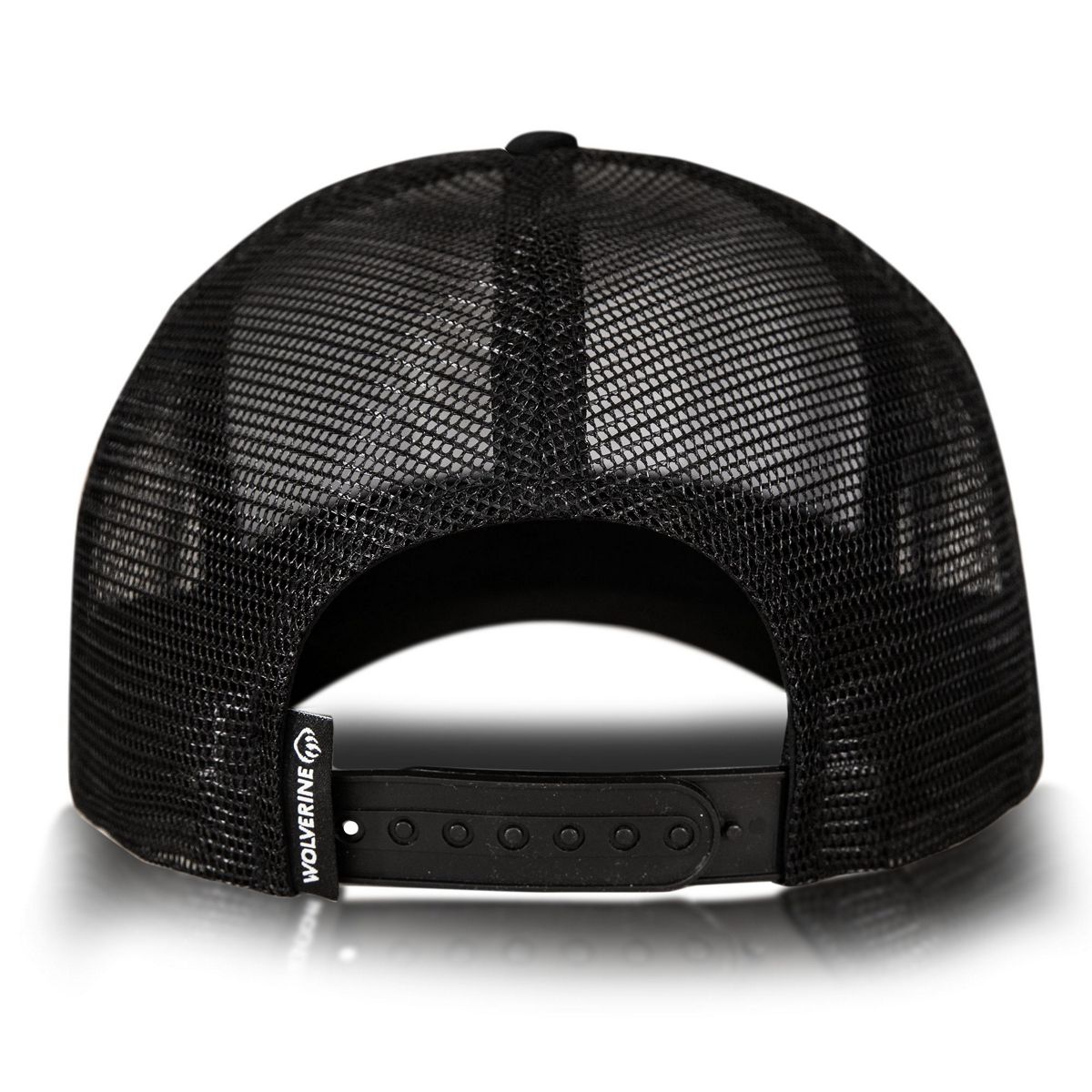 Claw Embroidered Shield Patch Trucker Cap, Black, dynamic 5