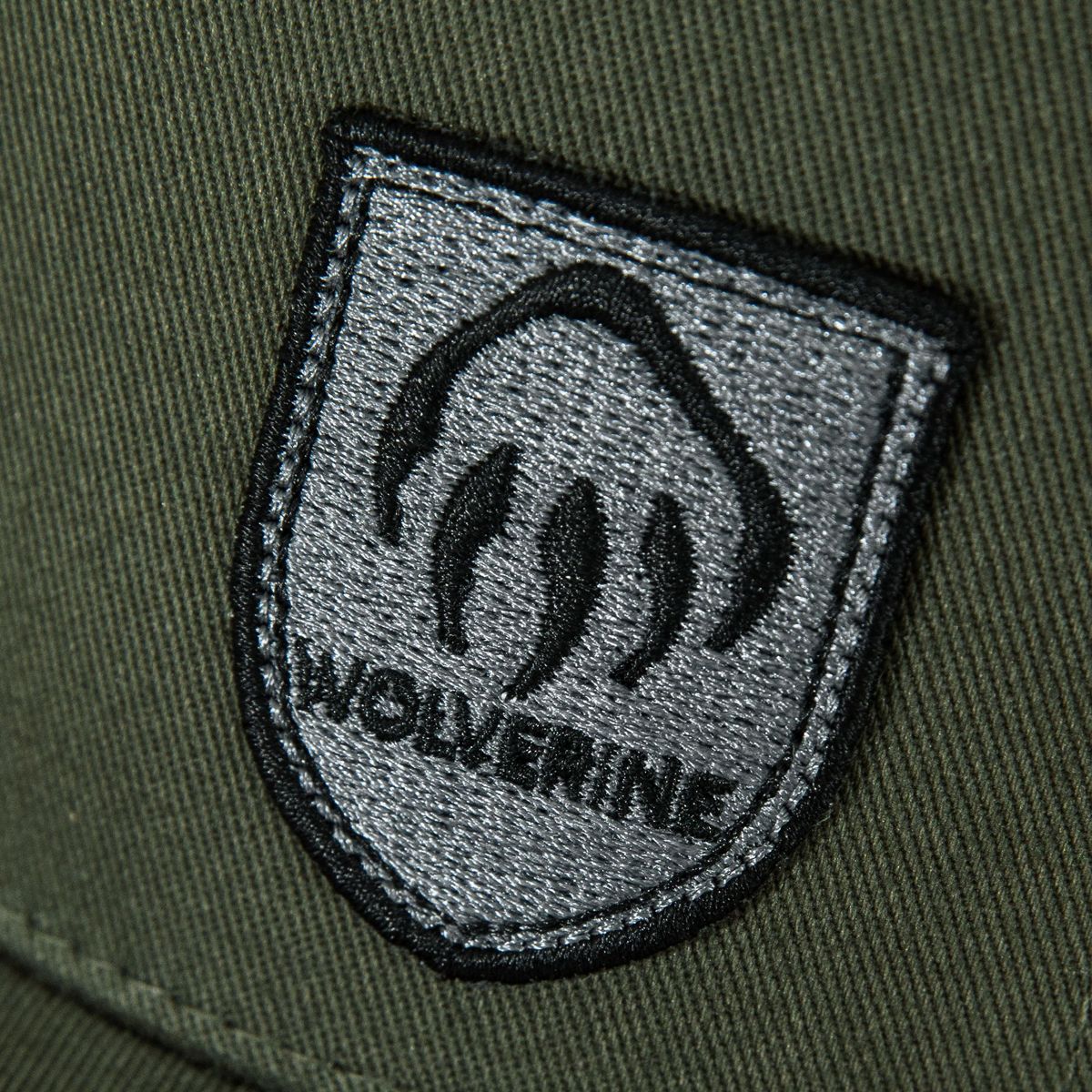 Claw Embroidered Shield Patch Trucker Cap, Olive, dynamic 3