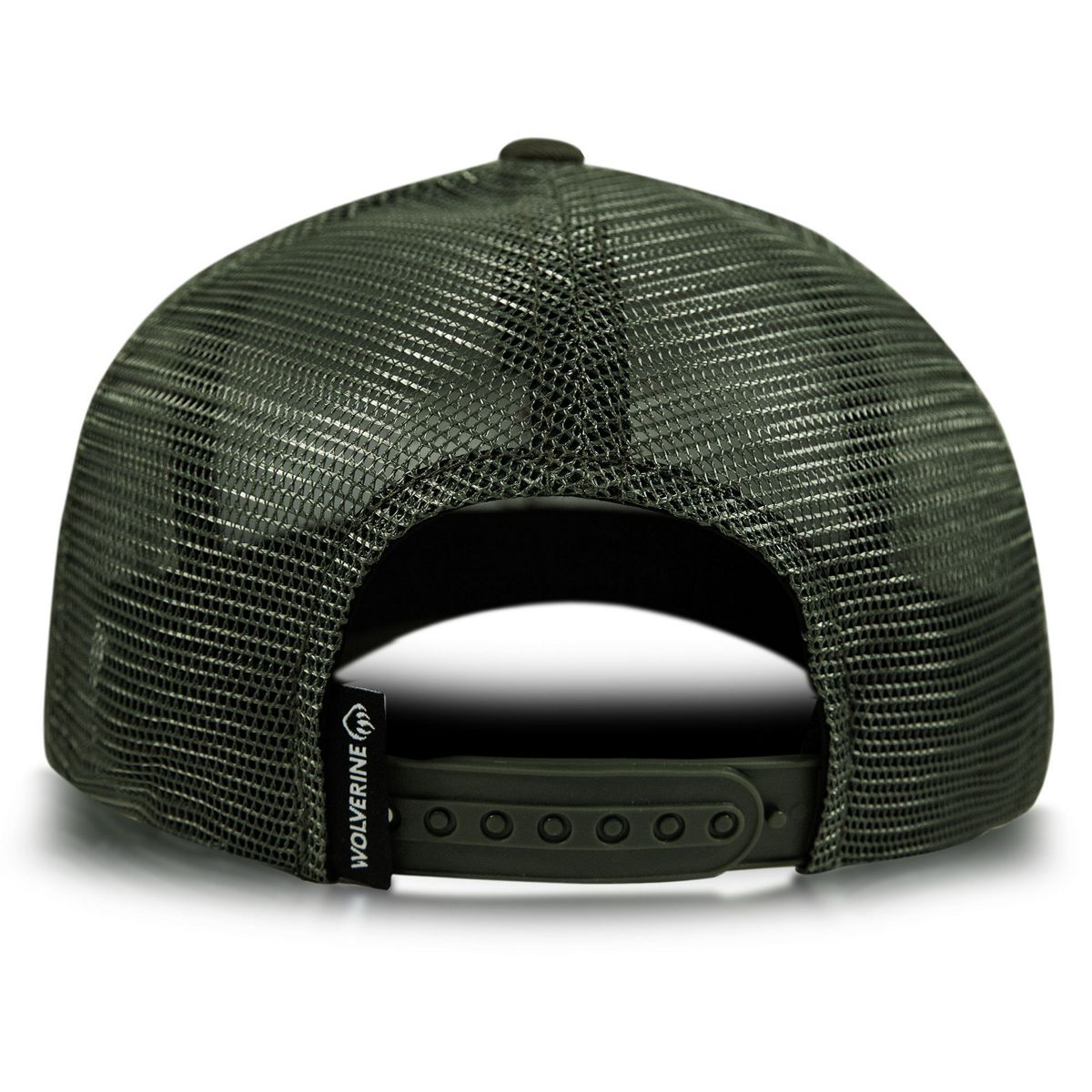 Claw Embroidered Shield Patch Trucker Cap, Olive, dynamic 5