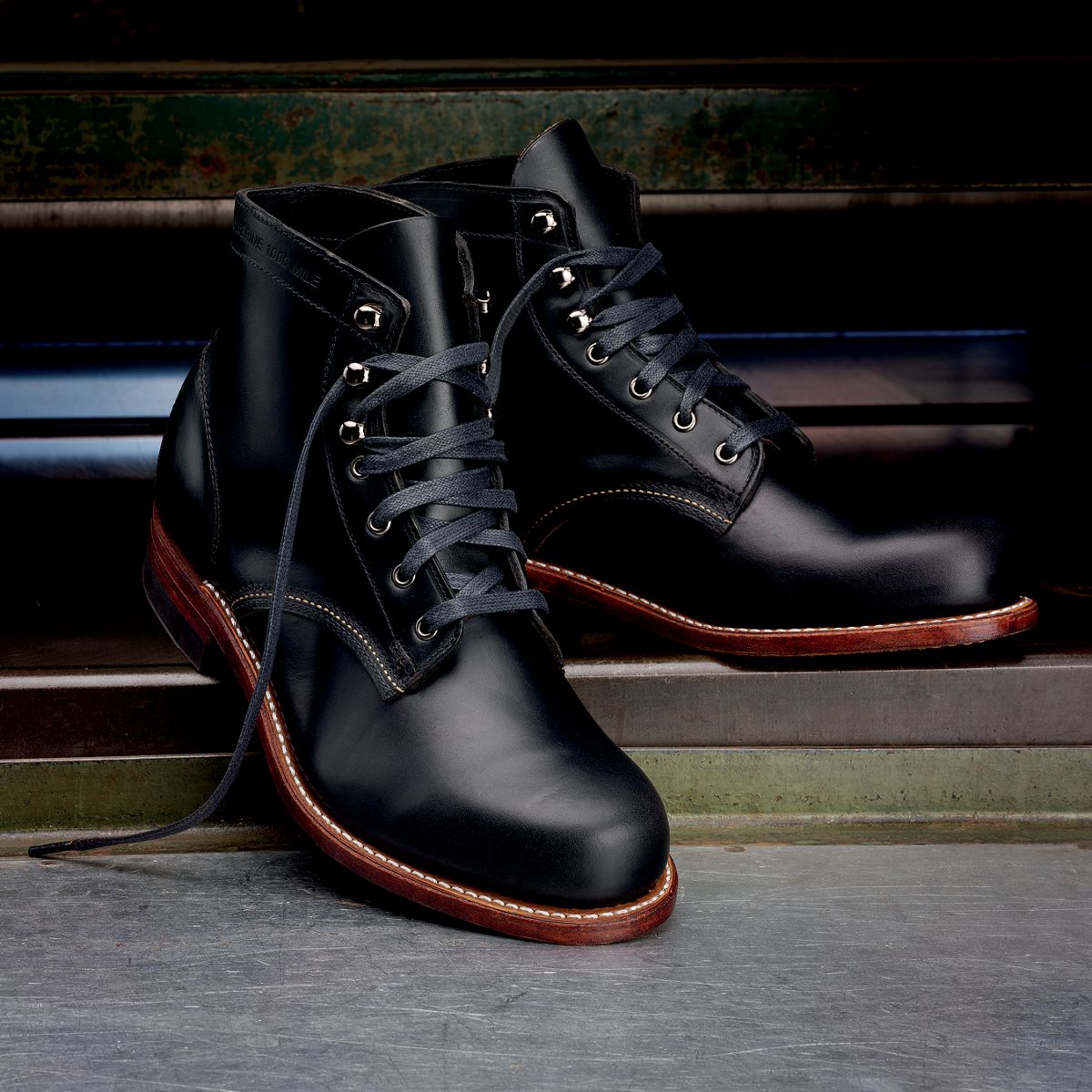 Buy Edwardian Men&rsquo;s Shoes & Boots | 1900, 1910s Mens Wolverine 1000 Mile Plain-Toe Original BootMens Wolverine 1000 Mile Plain-Toe Original Boot $385.00 AT vintagedancer.com
