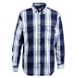 FR Plaid Long Sleeve Twill Shirt, Navy Plaid, dynamic 4