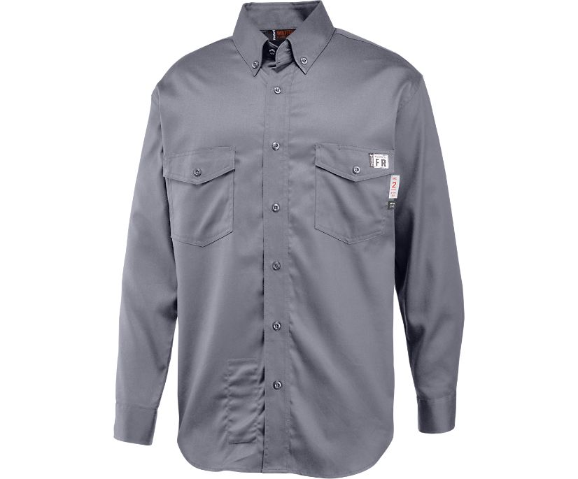 FireZerO Twill Long Sleeve Shirt - 3X, Lead, dynamic 1