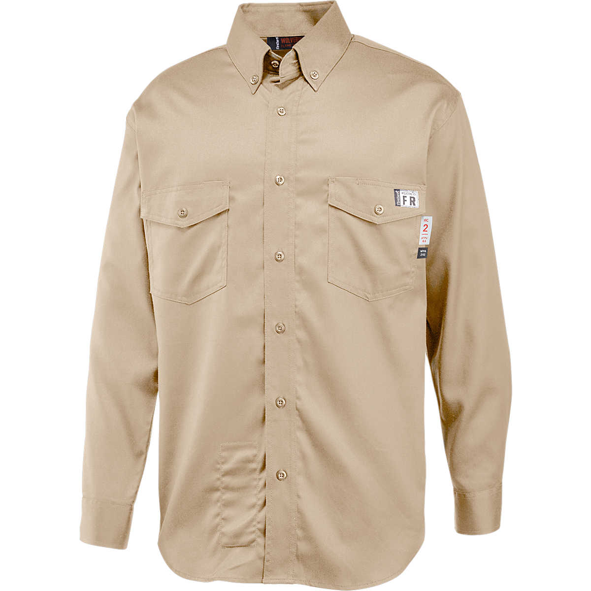 FireZerO Twill Long Sleeve Shirt - 3X, Khaki, dynamic 1