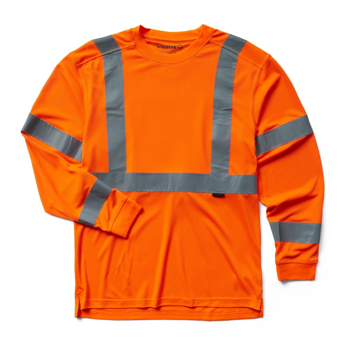 Caution Long Sleeve Tee - Packaged, Hi Vis Orange, dynamic 1