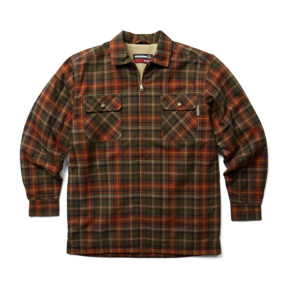 Wolverine Glacier Heavyweight Flannel Shirt - Men's Shirts in Chestnut  Plaid