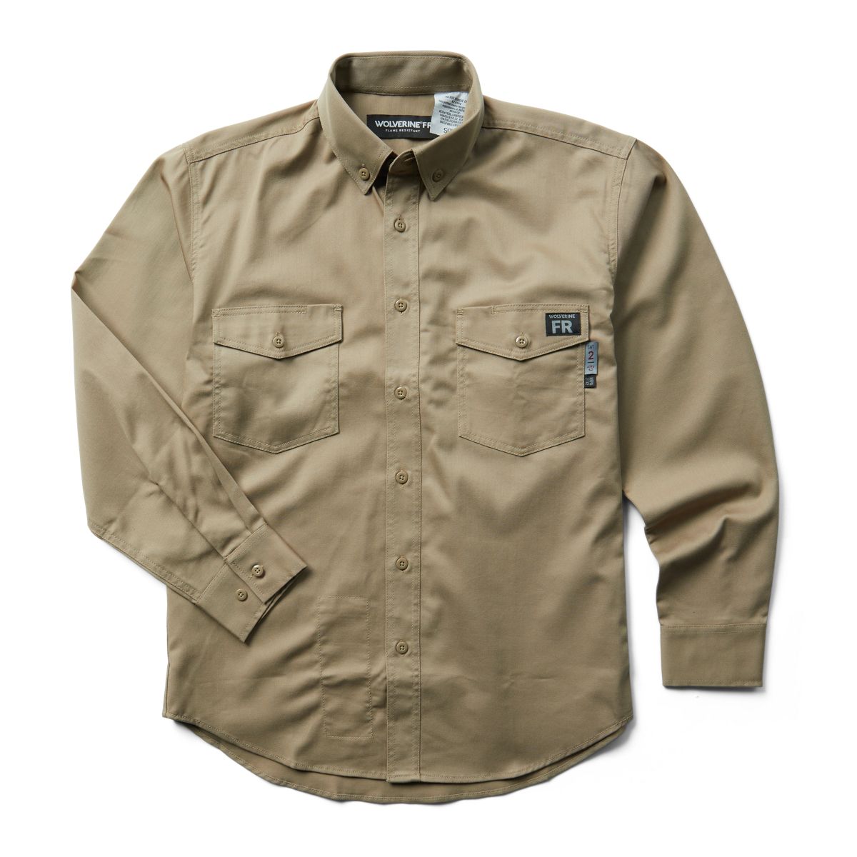 FR Twill Long Sleeve Shirt, Khaki, dynamic 1