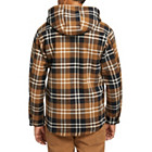 Bucksaw Hooded Flannel Shirt-Jac Big & Tall, Pecan Plaid, dynamic 4