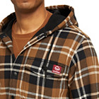 Bucksaw Hooded Flannel Shirt-Jac Big & Tall, Pecan Plaid, dynamic 5