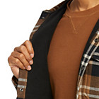 Bucksaw Hooded Flannel Shirt-Jac Big & Tall, Pecan Plaid, dynamic 6