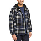 Bucksaw Hooded Flannel Shirt-Jac Big & Tall, New Navy Plaid, dynamic 2