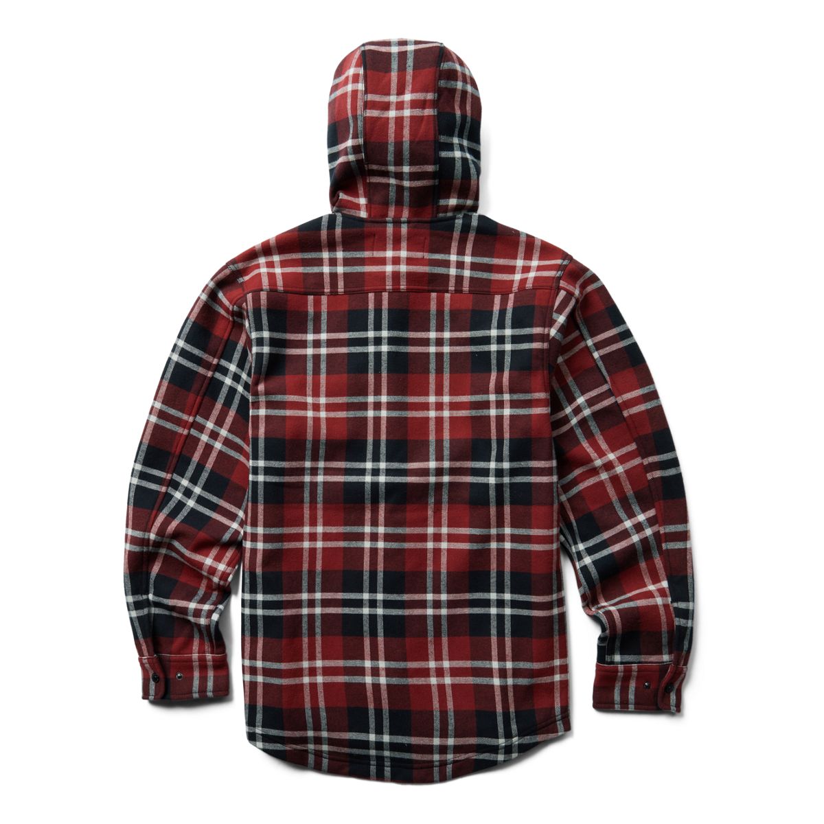 Bucksaw Hooded Flannel Shirt-Jac Big & Tall, Garnet Plaid, dynamic 3