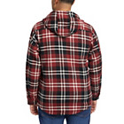 Bucksaw Hooded Flannel Shirt-Jac Big & Tall, Garnet Plaid, dynamic 4