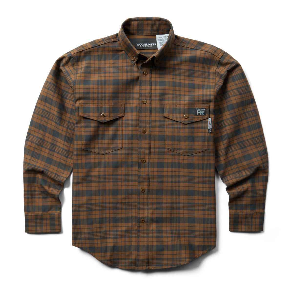 FR Plaid Long Sleeve Twill Shirt, Pecan Plaid, dynamic 1