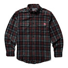 Glacier Heavyweight Long Sleeve Flannel Shirt, Midnight Black Plaid, dynamic 1