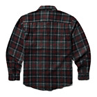 Glacier Heavyweight Long Sleeve Flannel Shirt, Midnight Black Plaid, dynamic 3