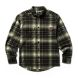 Glacier Heavyweight Long Sleeve Flannel Shirt, Black Plaid, dynamic 1