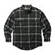 Glacier Heavyweight Long Sleeve Flannel Shirt, Charcoal Plaid, dynamic