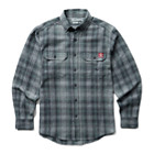 Glacier Heavyweight Long Sleeve Flannel Shirt, Greystone Plaid, dynamic 1