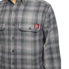 Glacier Heavyweight Long Sleeve Flannel Shirt, Greystone Plaid, dynamic 5