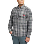 Glacier Heavyweight Long Sleeve Flannel Shirt (Big & Tall), Greystone Plaid, dynamic 2