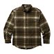 Glacier Heavyweight Long Sleeve Flannel Shirt, Chestnut Plaid, dynamic 1