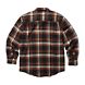 Glacier Heavyweight Long Sleeve Flannel Shirt, Mahogany Plaid, dynamic