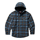 Bucksaw Hooded Flannel Shirt-Jac, Dark Navy, dynamic 1