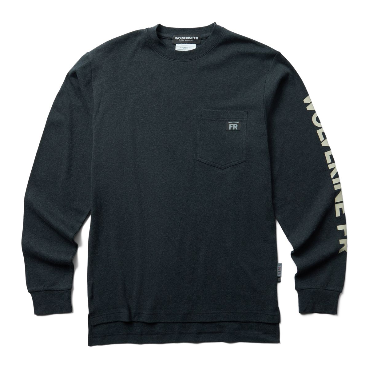 FR Long Sleeve Print Tee, Dark Grey Heather, dynamic 1