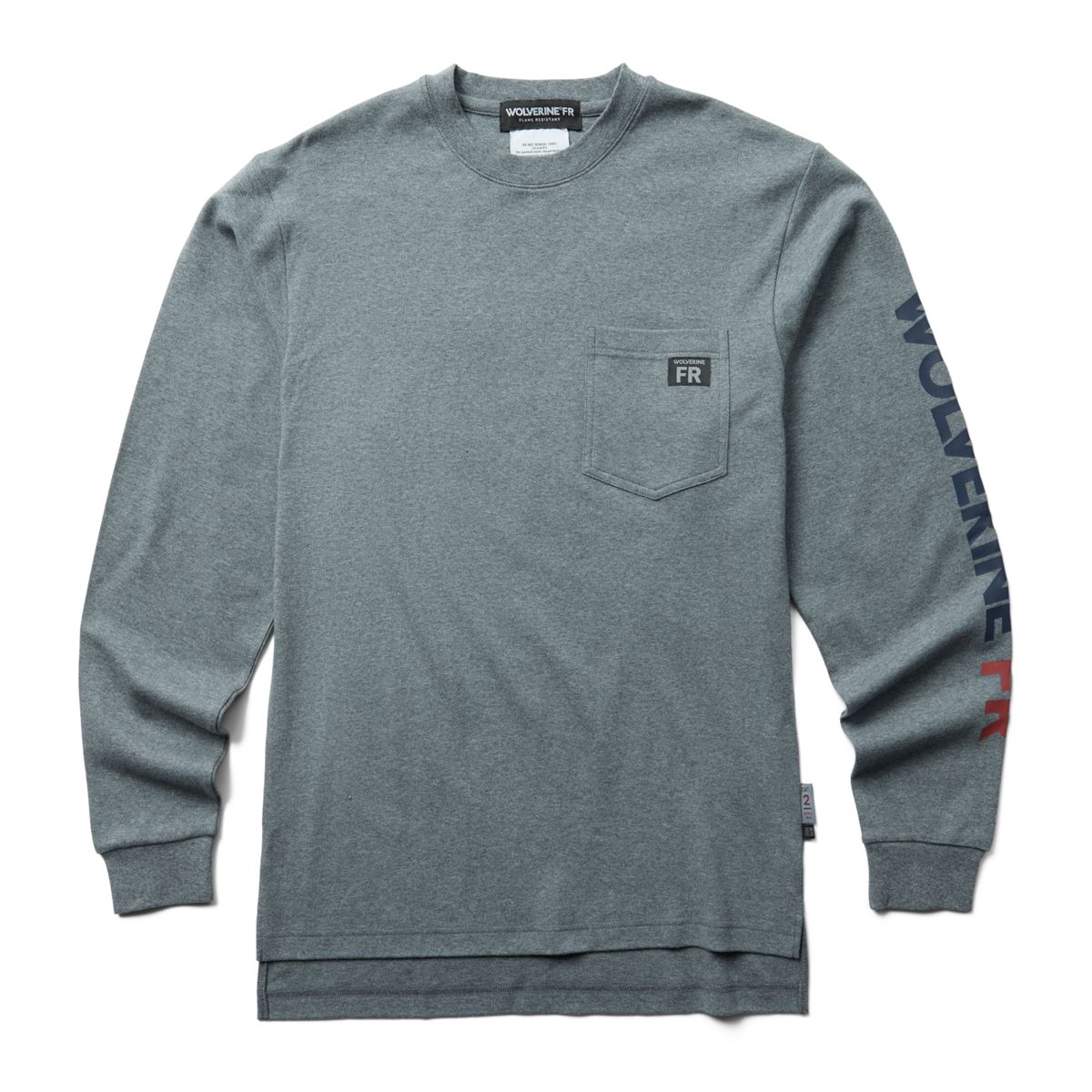 FR Long Sleeve Print Tee, Light Grey Heather, dynamic 1