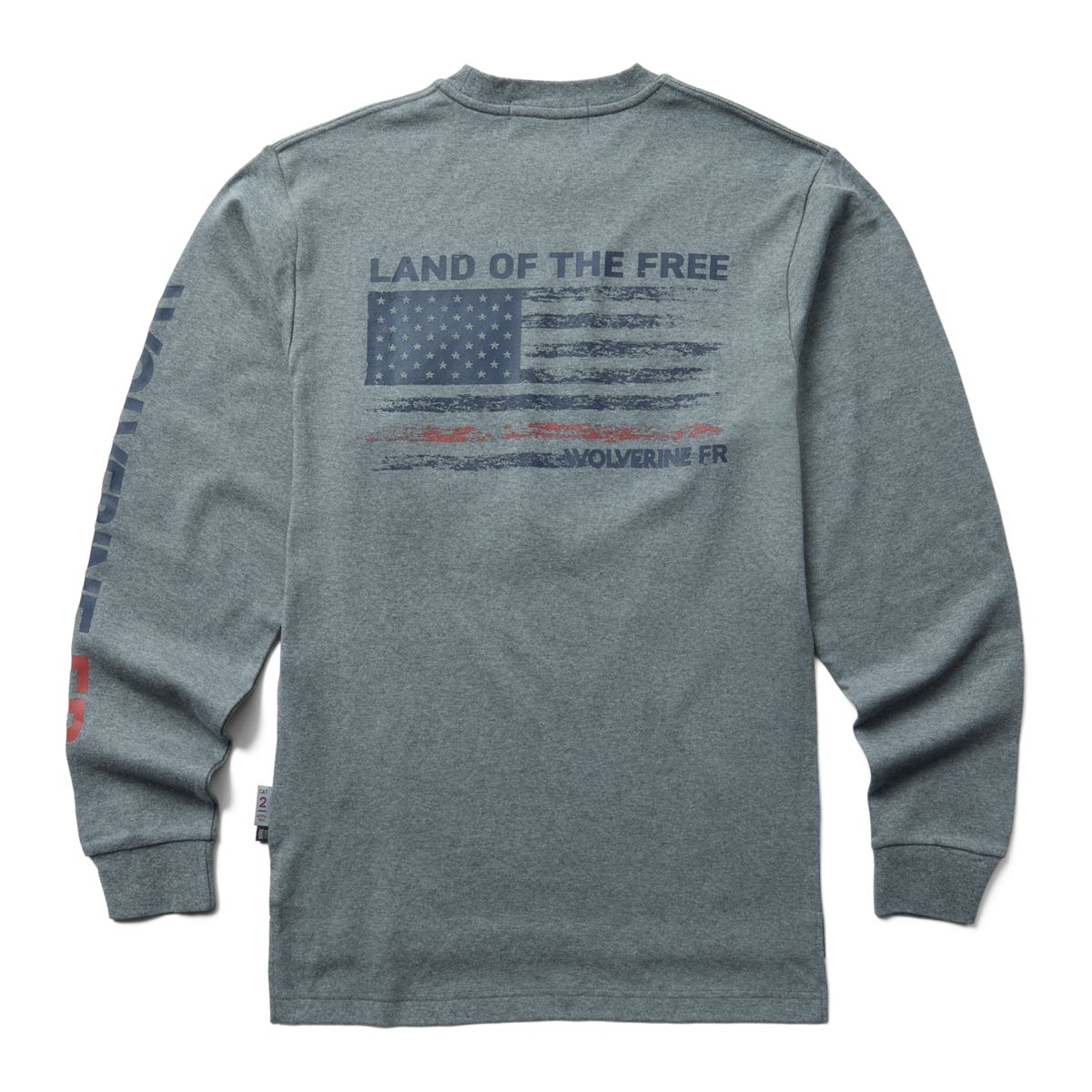 FR Long Sleeve Print Tee, Light Grey Heather, dynamic 2