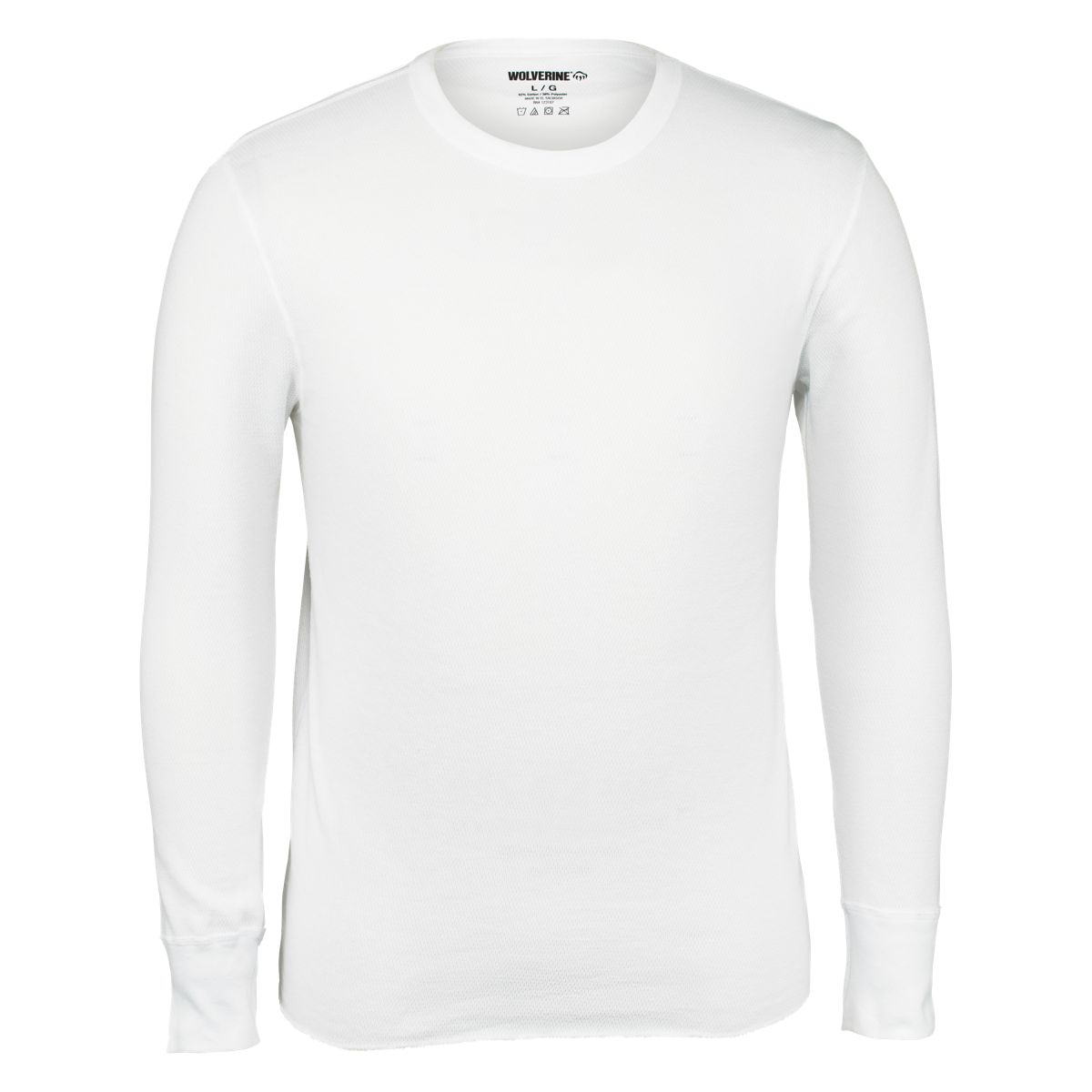 mens white thermal shirt