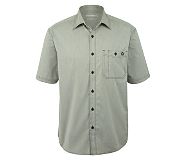 Grayson Short Sleeve Chambray Shirt, Gray Chambray, dynamic