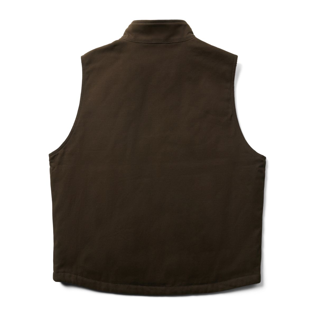 Sherpa Collar Canvas Vest, Dark Bison, dynamic 2