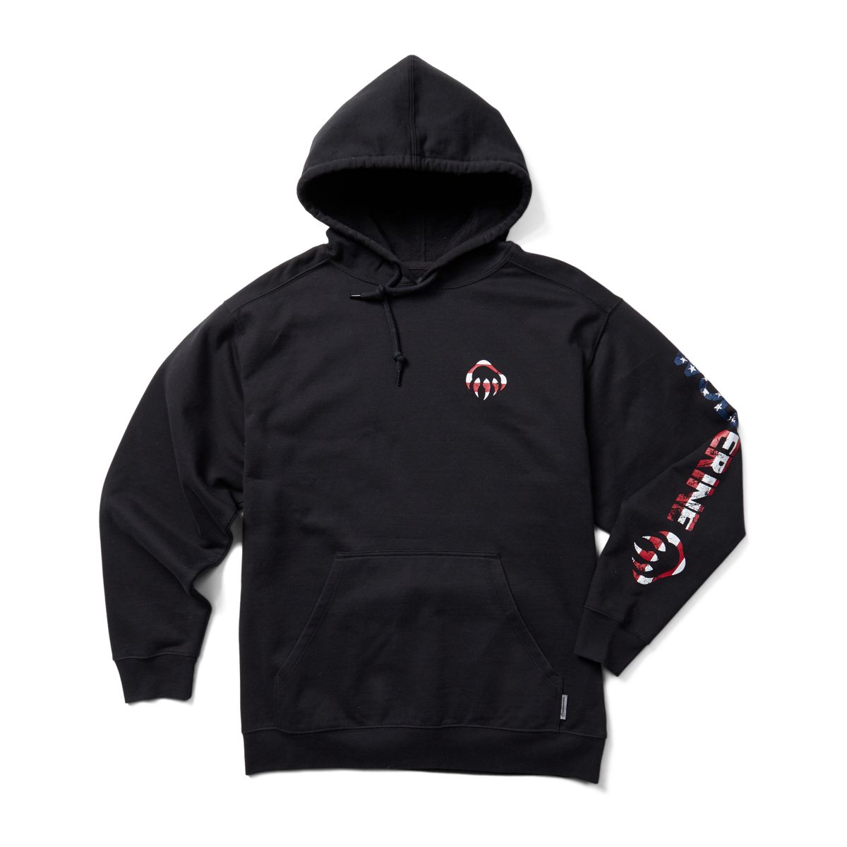 Graphic Hoody - Americana Sleeve, Black, dynamic