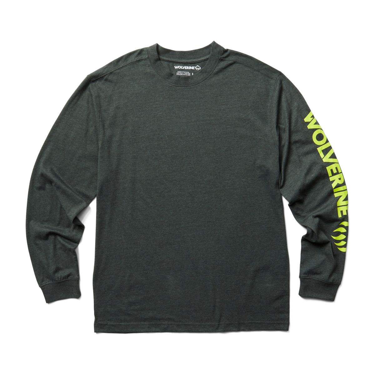 Graphic Long Sleeve - Sleeve Logo, Dark Grey Heather, dynamic 1