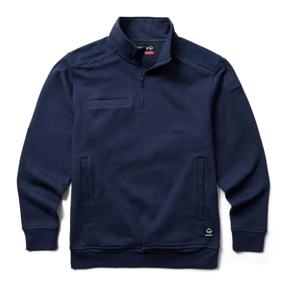 Job Shirt Quarter Zip, Navy, dynamic 1