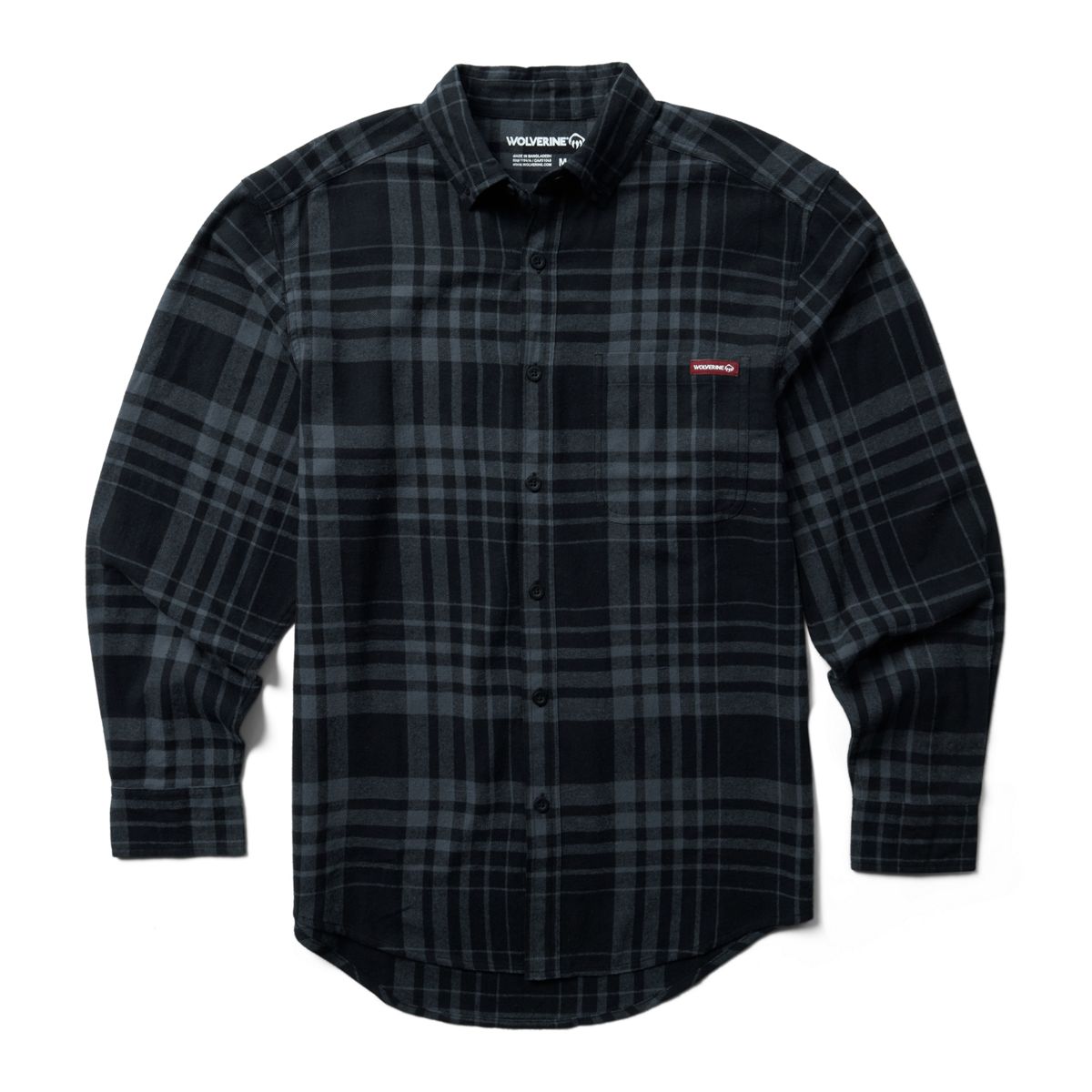 Pike Flannel Shirt, Black Out Plaid, dynamic