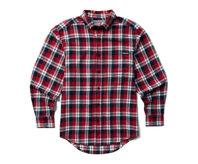 Pike Flannel Shirt, Chili Plaid, dynamic 1