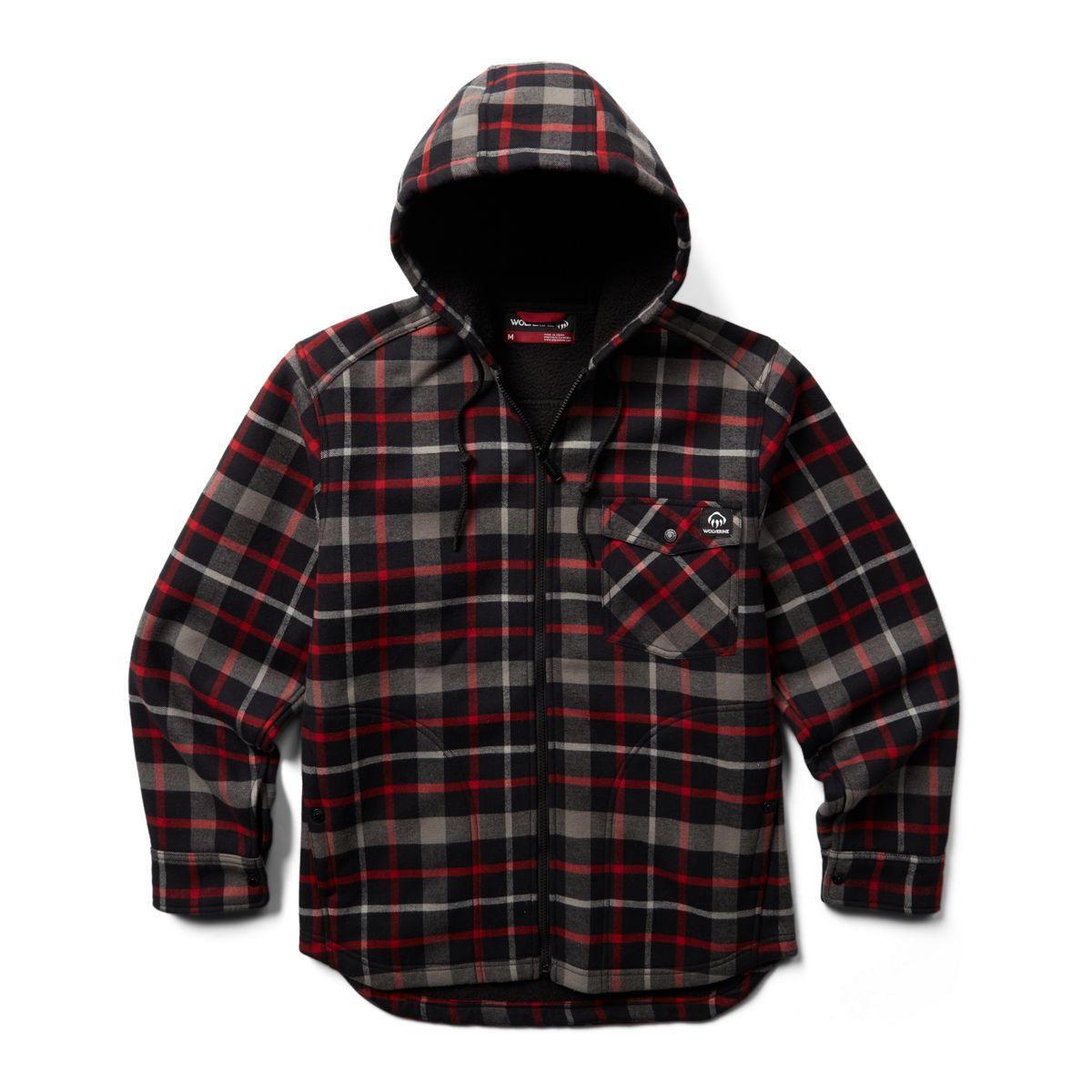 Bucksaw Sherpa Shirt Jac, Dark Red, dynamic 1