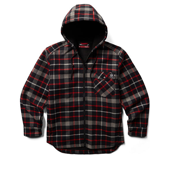 Bucksaw Sherpa Shirt Jac, Dark Red, dynamic