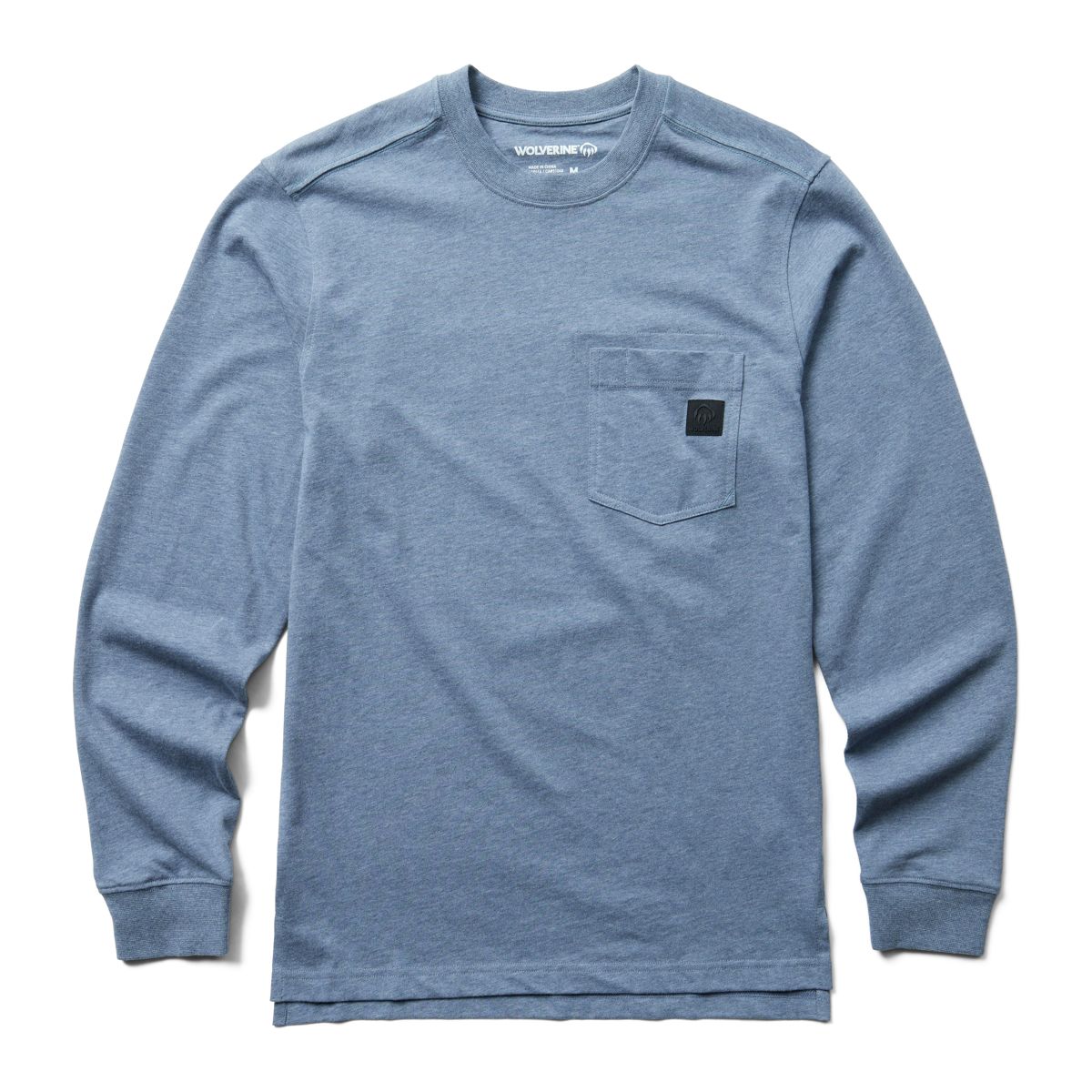 Guardian Cotton™ Long Sleeve Pocket Tee, Blue Heather, dynamic 1