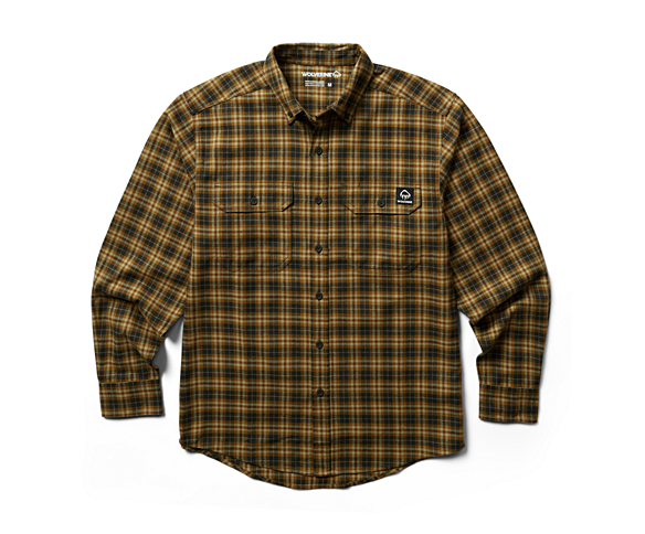 Glacier Midweight Long Sleeve Flannel Shirt (Big & Tall), Cedar Plaid, dynamic