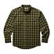 Glacier Midweight Long Sleeve Flannel Shirt (Big & Tall), Dark Olive Plaid, dynamic 1