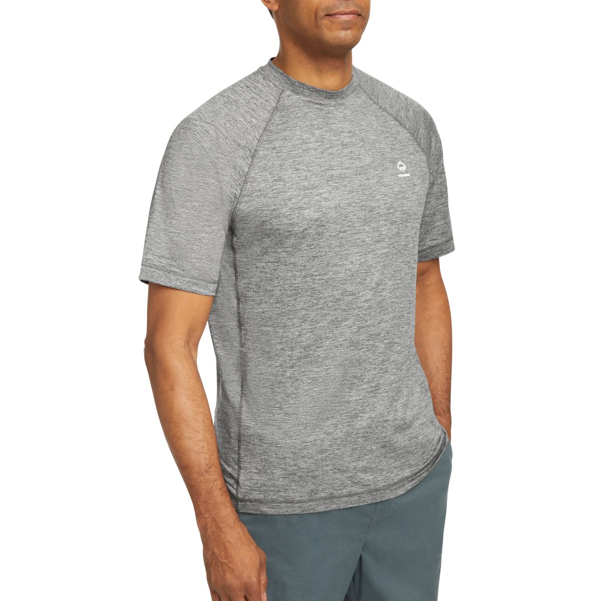 Sun-Stop Eco Short Sleeve Tee, Gunmetal Heather, dynamic 2