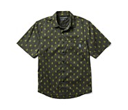Orion Short Sleeve Print Shirt, Charcoal, dynamic